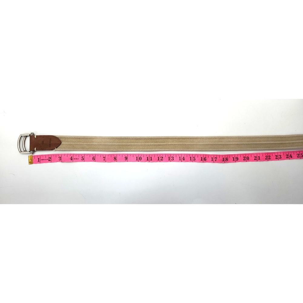 johnnie O Brentwood Washed Canvas D Ring Belt On the Go Beige Size XXL - Picture 6 of 12